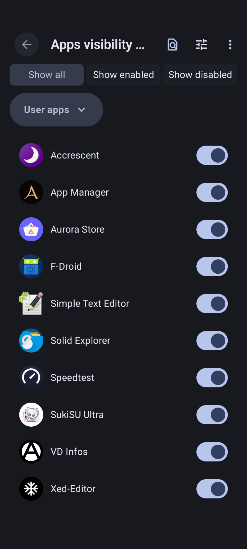 Apps Isolation Screenshot
