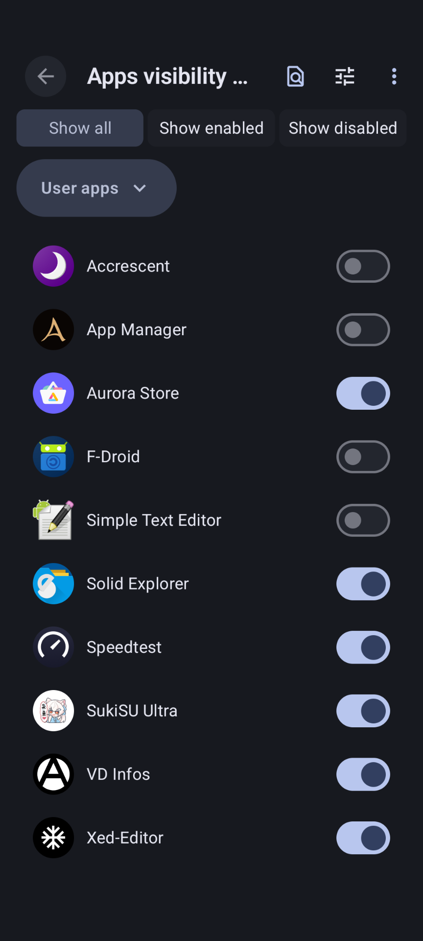 Apps Isolation Screenshot