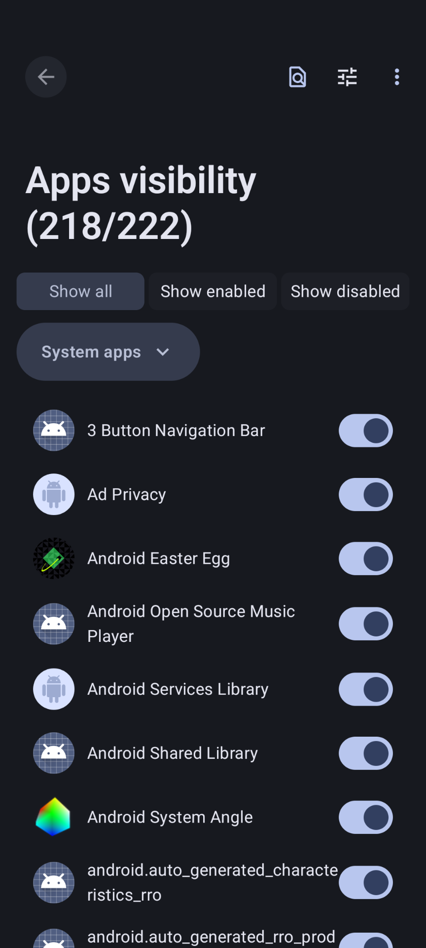 Apps Isolation Screenshot