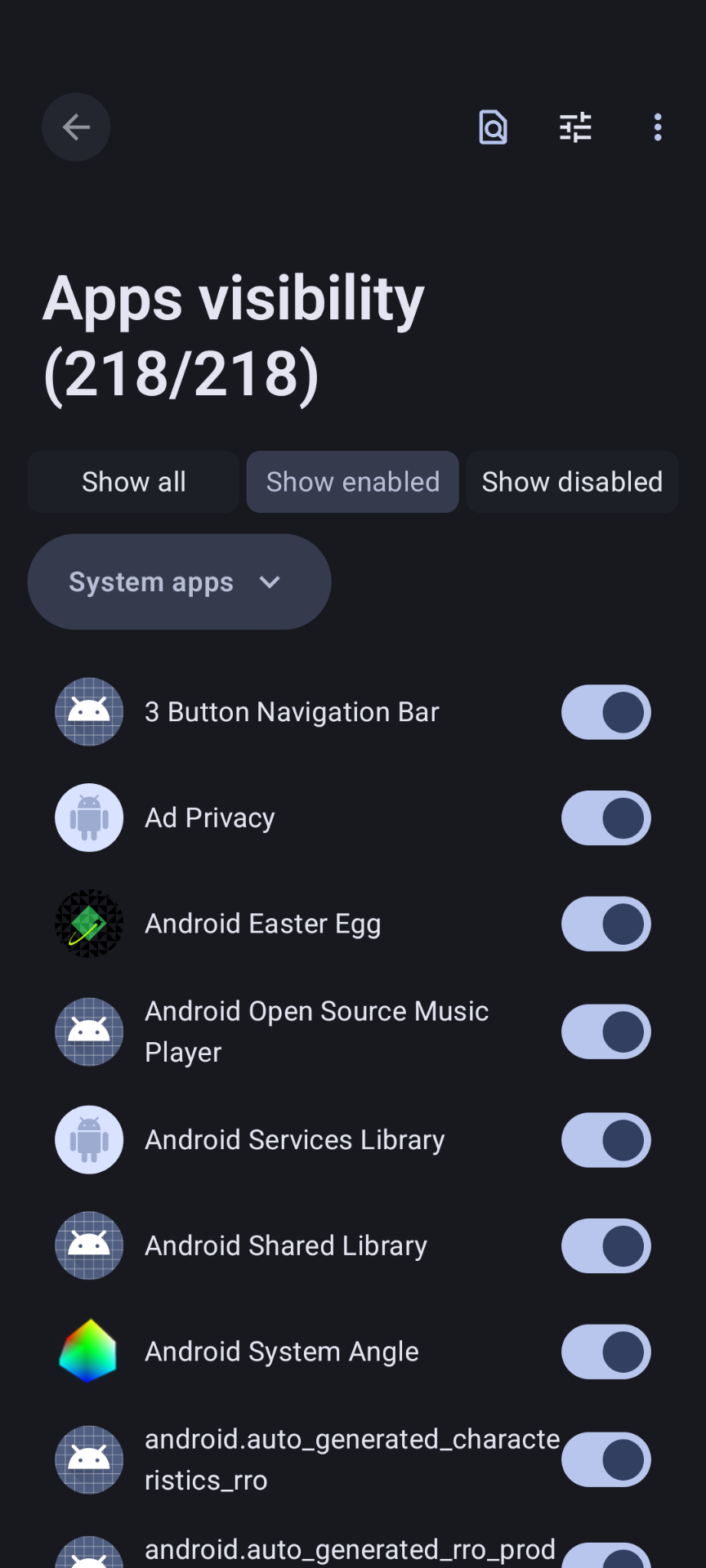Apps Isolation Screenshot