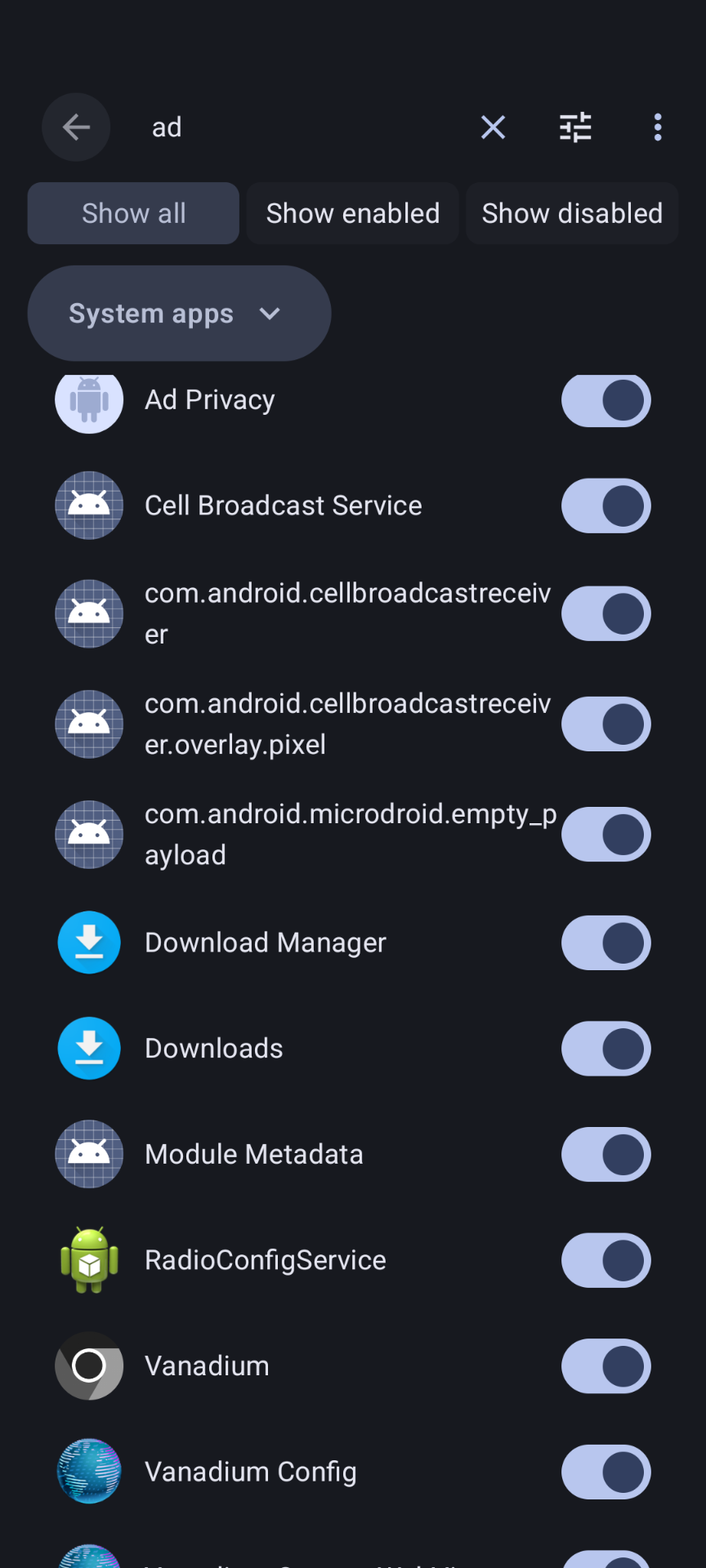 Apps Isolation Screenshot